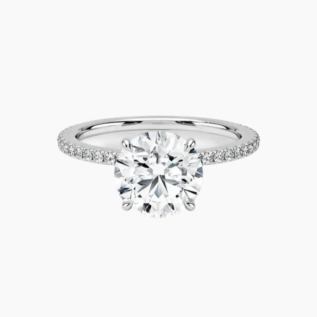 Adalia Round Designer Diamond Ring Setting in 14K Rose Gold