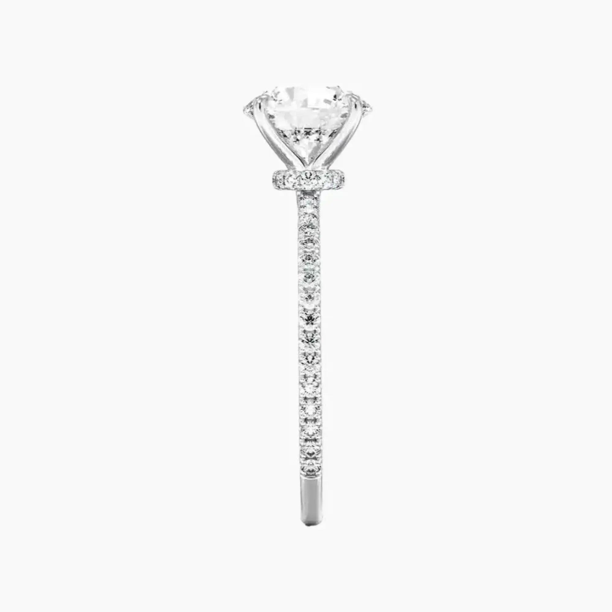 Adalia Round Designer Diamond Ring Setting in 14K Rose Gold