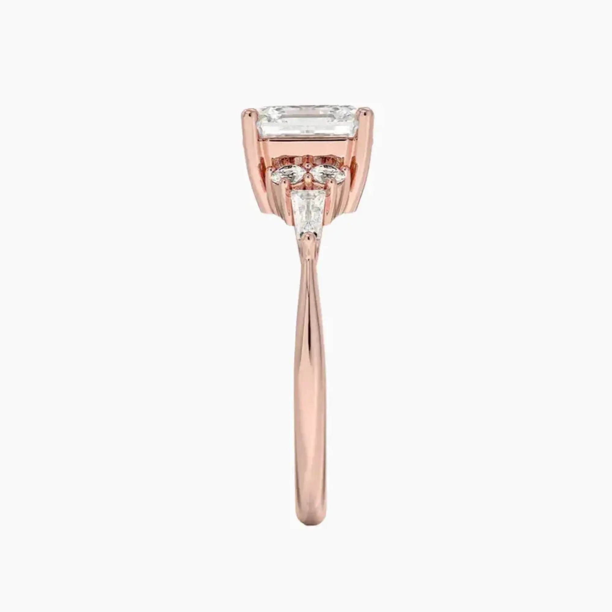 Jovana Asscher Designer Diamond Ring Setting in 14K White Gold