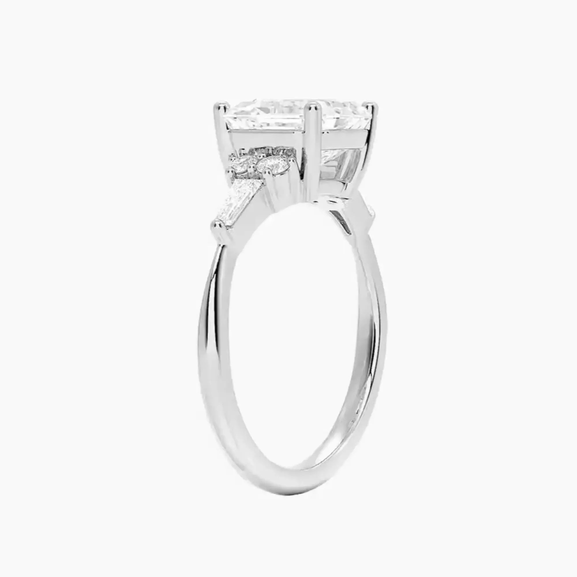 Jovana Asscher Designer 3 Carat Lab Grown Diamond Engagement Ring in 14K Yellow Gold