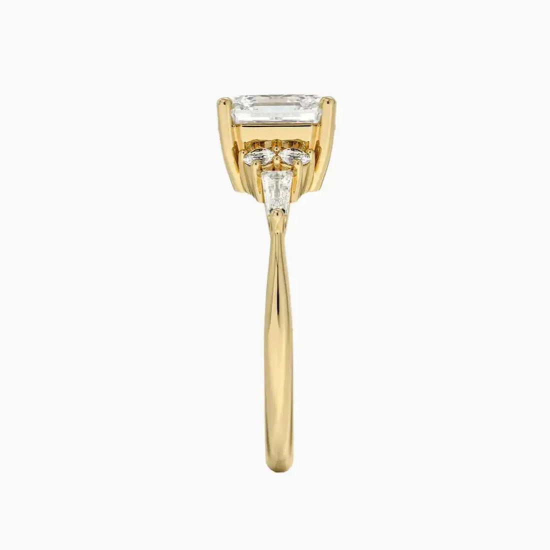 Jovana Asscher Designer 2 Carat Lab Grown Diamond Engagement Ring in 14K Rose Gold