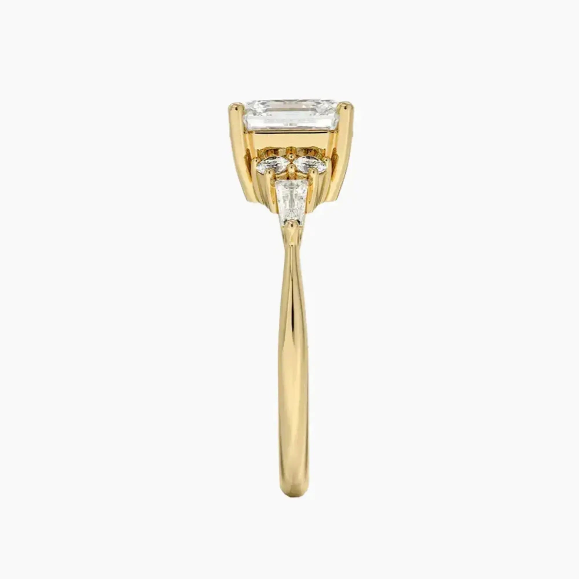 Jovana Asscher Designer 2 Carat Lab Grown Diamond Engagement Ring in 18K Yellow Gold