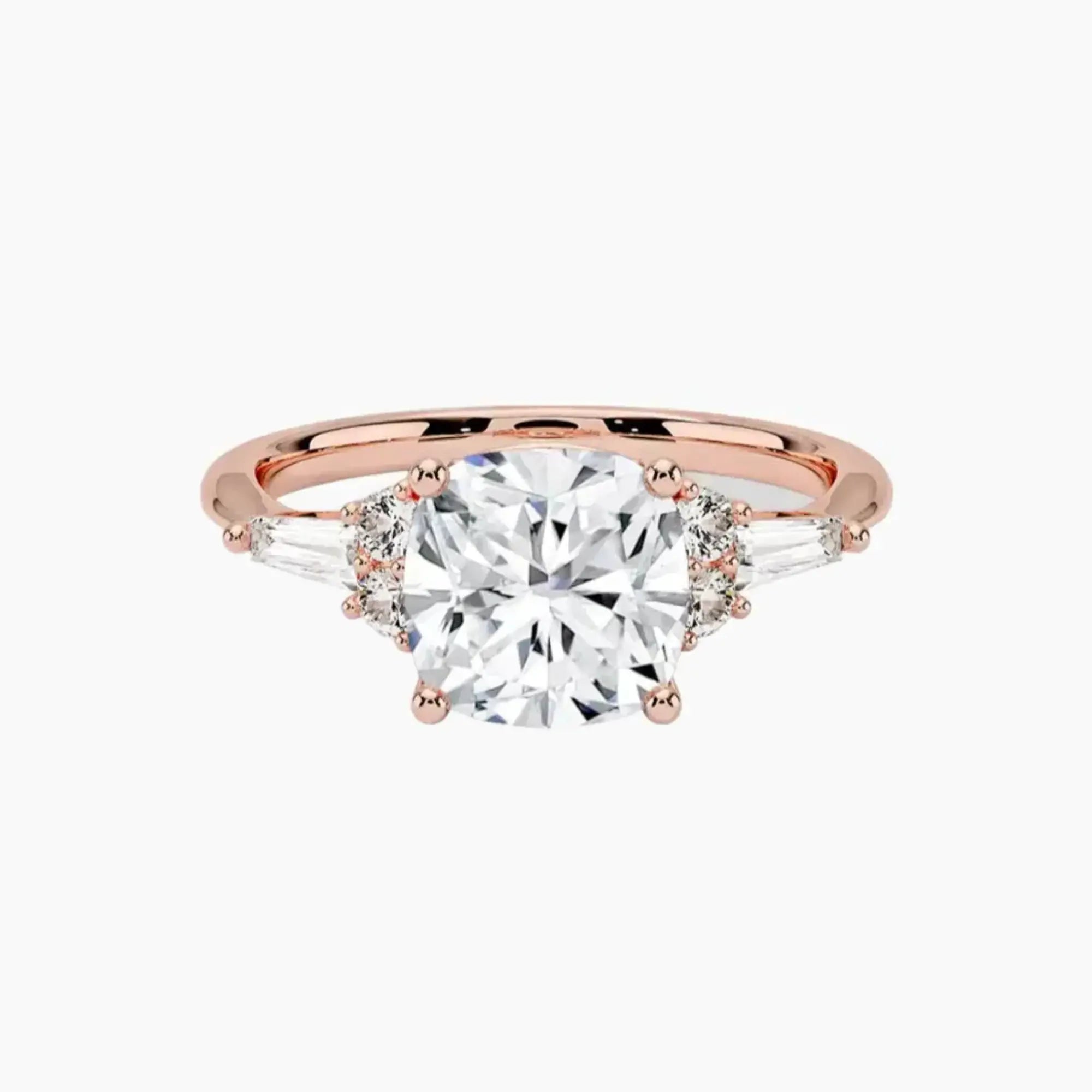 Jovana Cushion Designer Diamond Ring Setting in 18K Yellow Gold