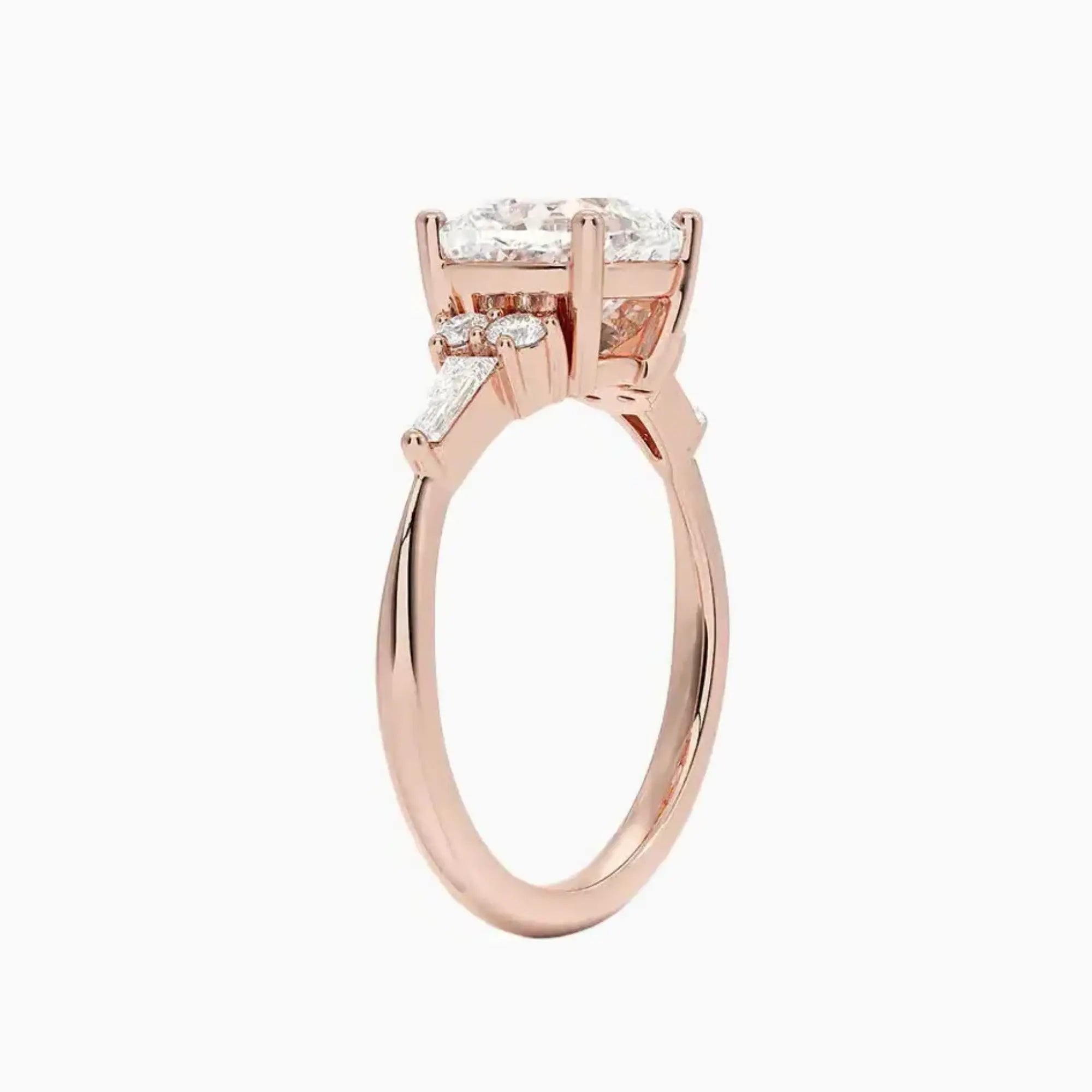 Jovana Cushion Designer 1.5 Carat Lab Grown Diamond Engagement Ring in 18K White Gold
