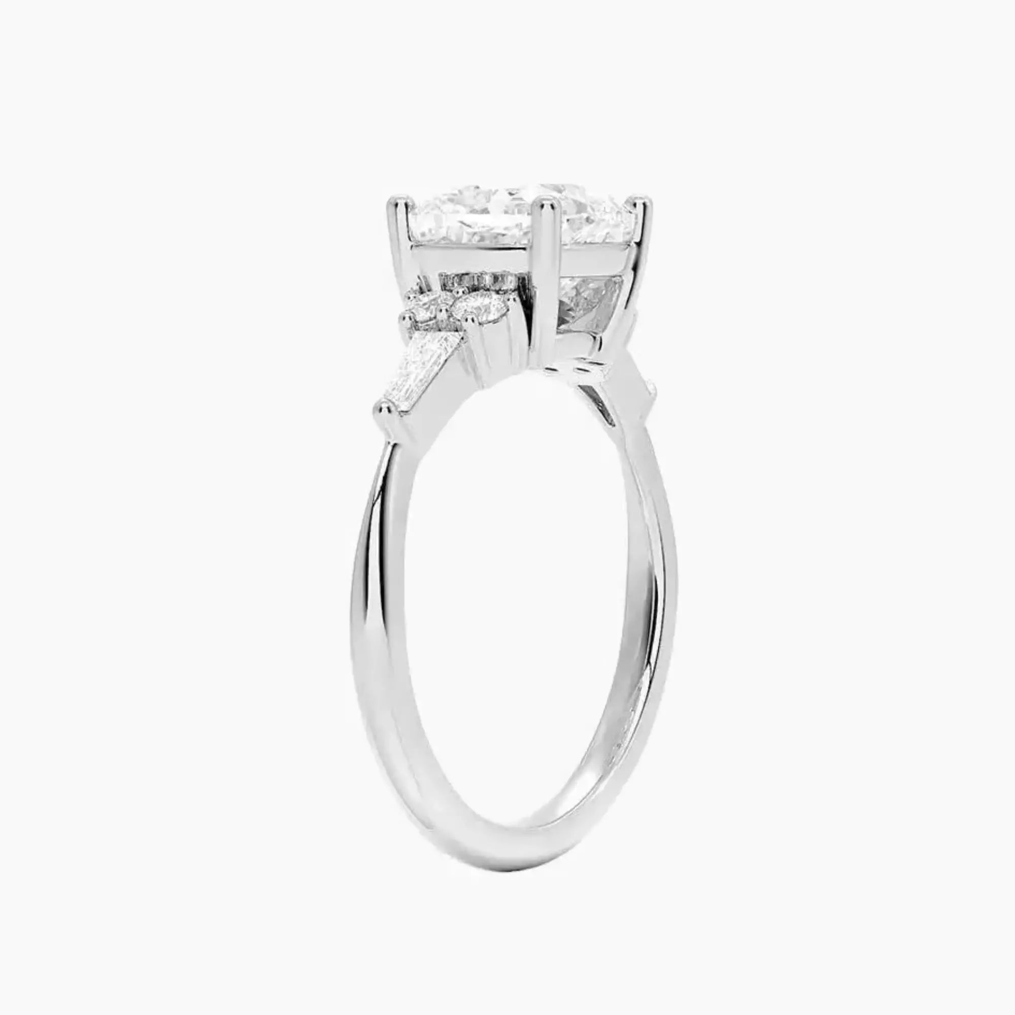 Jovana Cushion Designer 1.5 Carat Lab Grown Diamond Engagement Ring in 14K Yellow Gold
