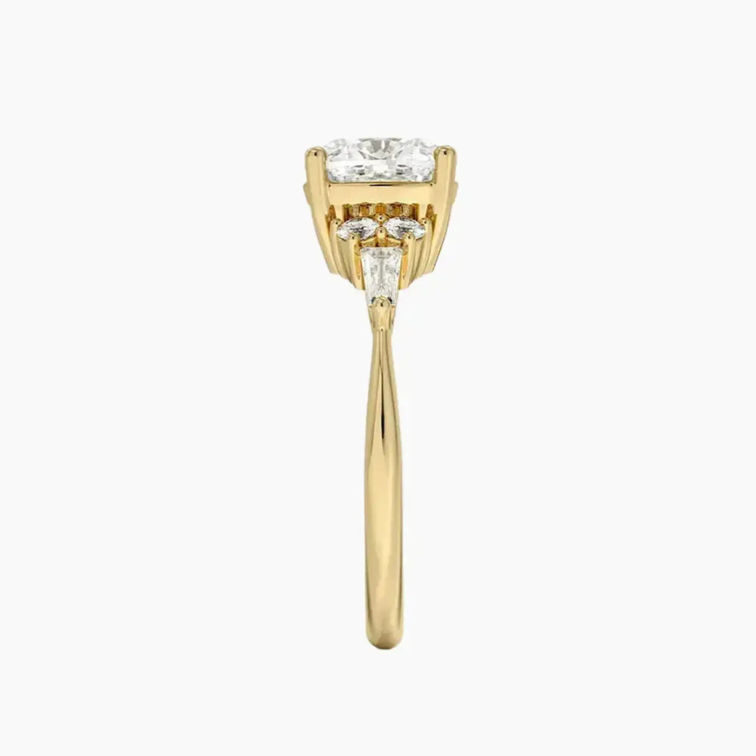 Jovana Cushion Designer 1.5 Carat Lab Grown Diamond Engagement Ring in 18K White Gold