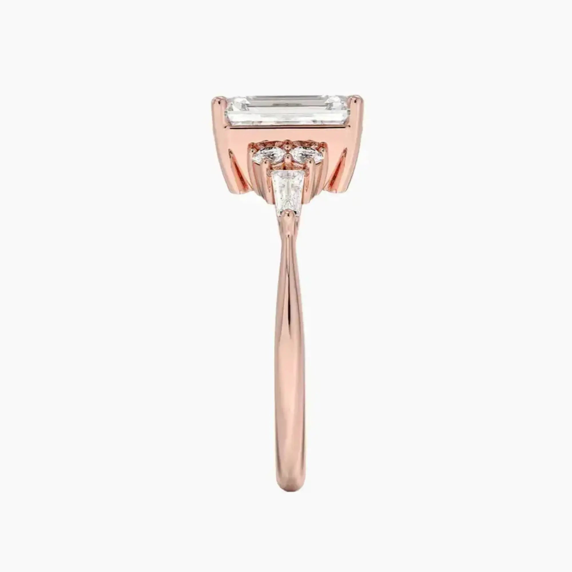 Jovana Emerald Designer 1 Carat Lab Grown Diamond Engagement Ring in 14K White Gold