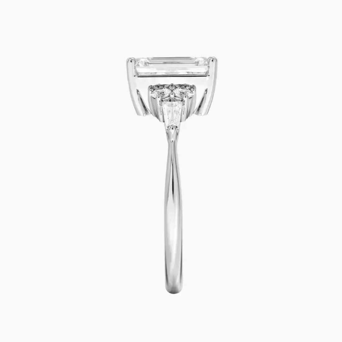 Jovana Emerald Designer 1 Carat Lab Grown Diamond Engagement Ring in 14K White Gold