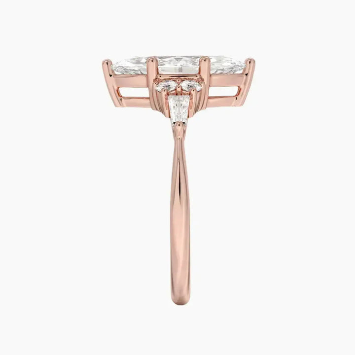 Jovana Marquise Designer 3 Carat Lab Grown Diamond Engagement Ring in 14K White Gold