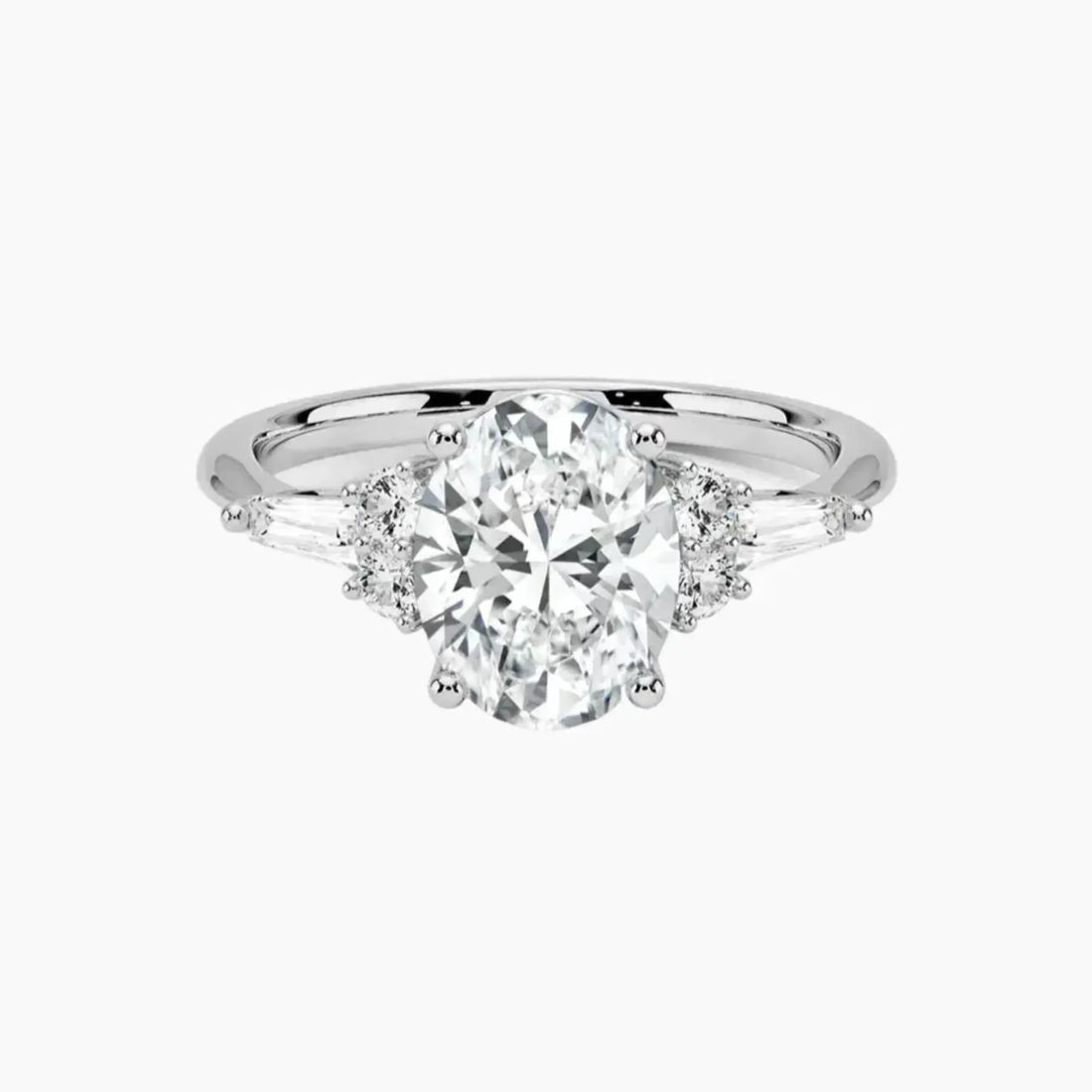 Jovana Oval Designer 1 Carat Lab Grown Diamond Engagement Ring in 14K Rose Gold