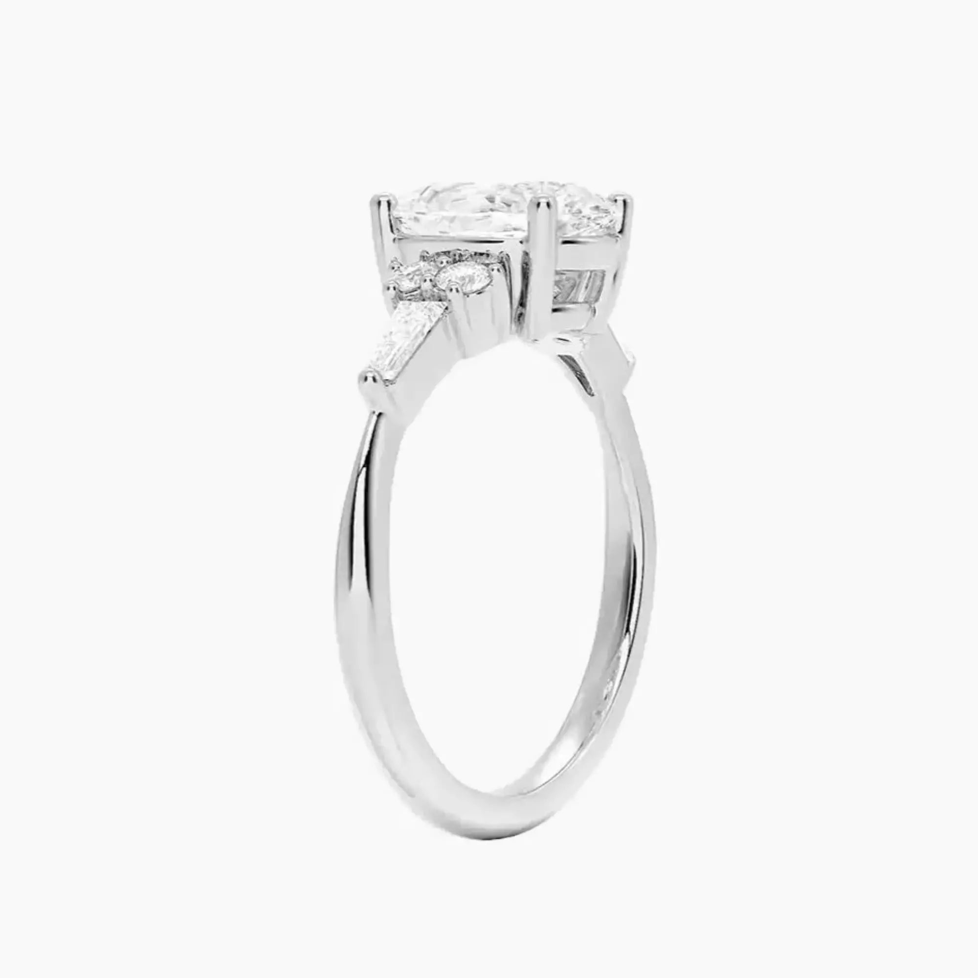 Jovana Oval Designer 2 Carat Lab Grown Diamond Engagement Ring in 14K Rose Gold