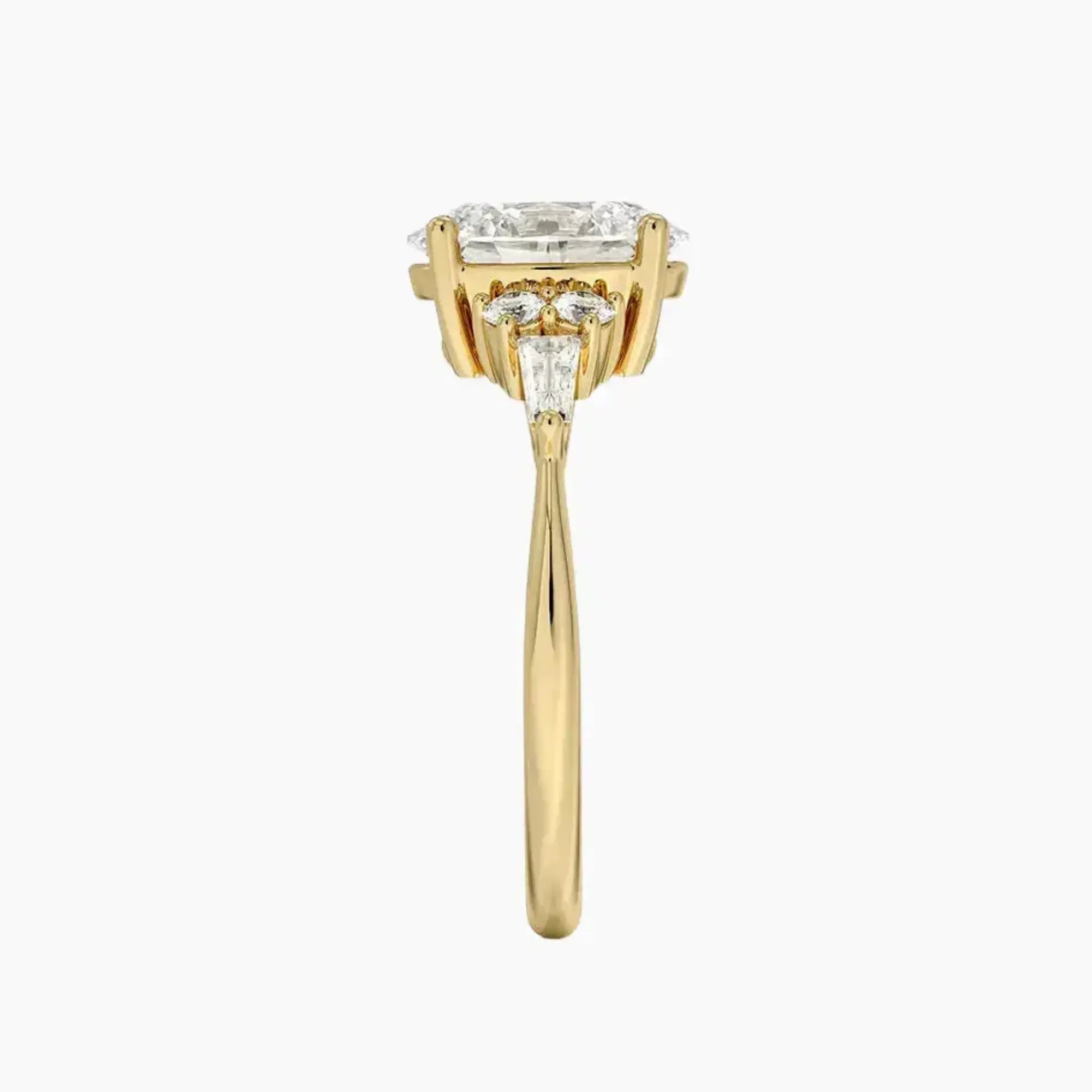 Jovana Oval Designer 3 Carat Lab Grown Diamond Engagement Ring in 18K White Gold