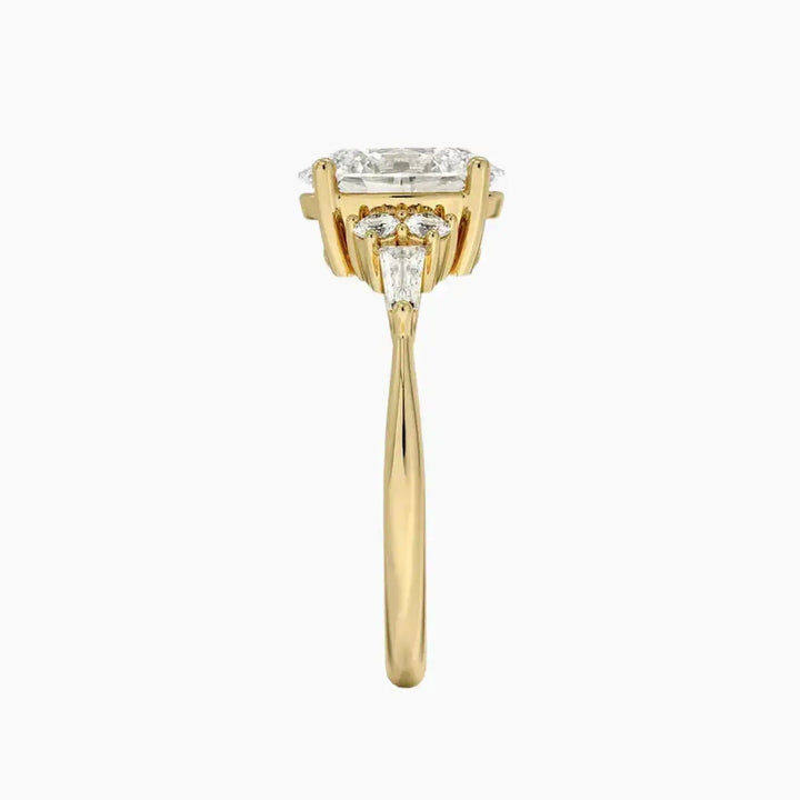 Jovana Oval Designer 1.5 Carat Lab Grown Diamond Engagement Ring in 14K Rose Gold