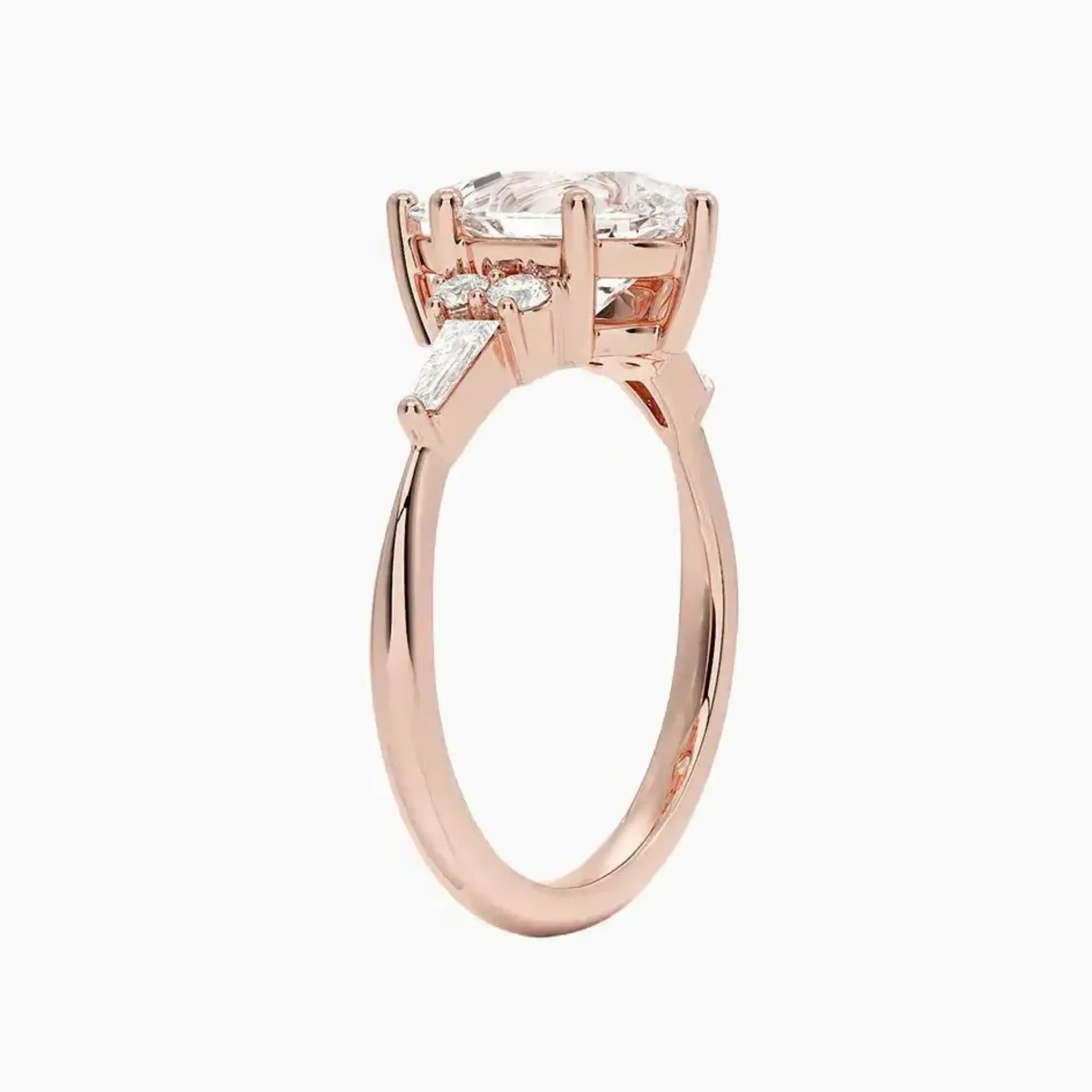 Jovana Pear Designer 2 Carat Lab Grown Diamond Engagement Ring in 14K White Gold