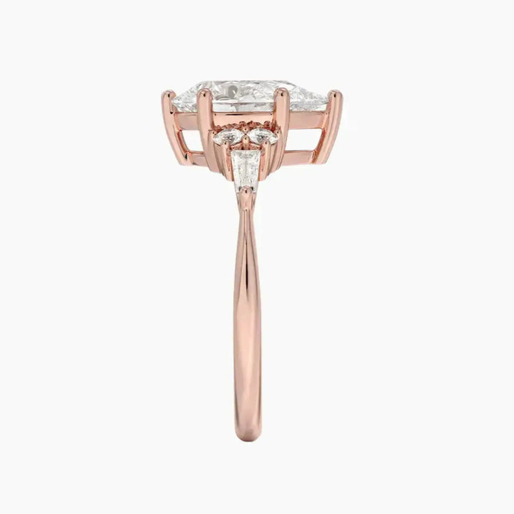 Jovana Pear Designer 3 Carat Lab Grown Diamond Engagement Ring in 18K Yellow Gold