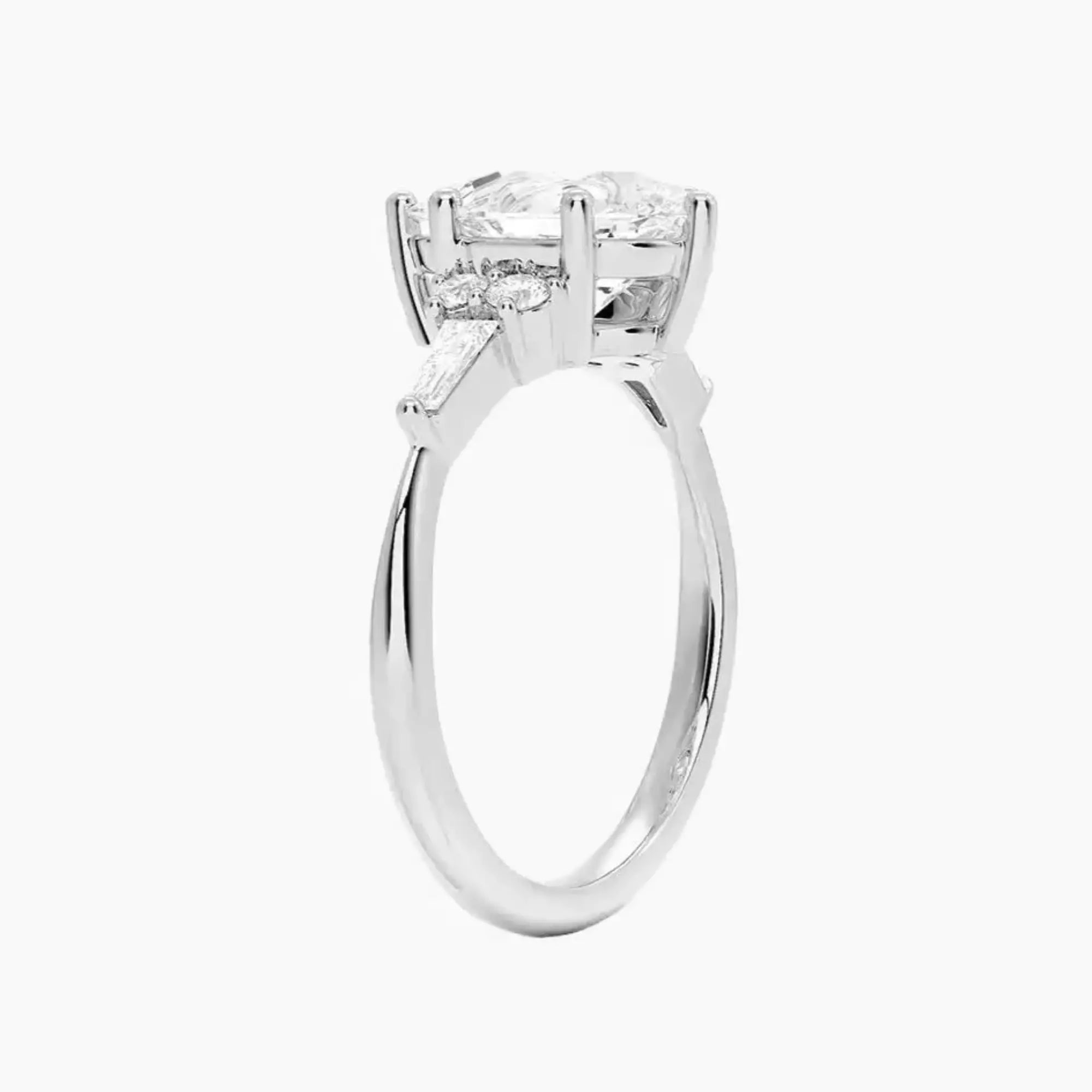 Jovana Pear Designer 2 Carat Lab Grown Diamond Engagement Ring in 14K White Gold