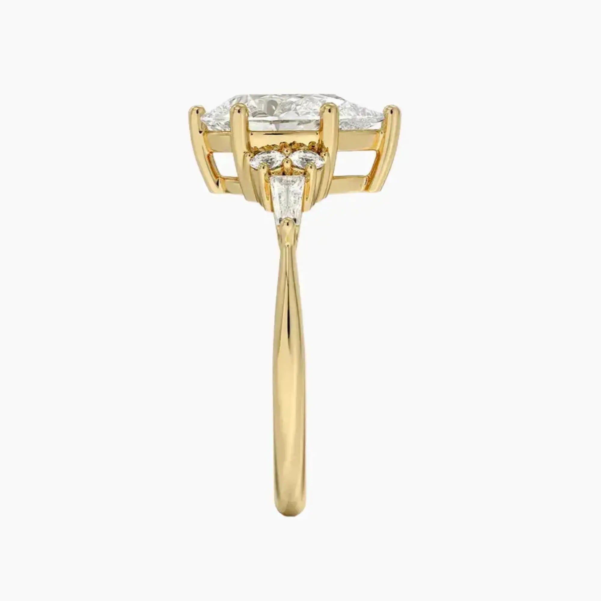 Jovana Pear Designer Diamond Ring Setting in 18K Rose Gold