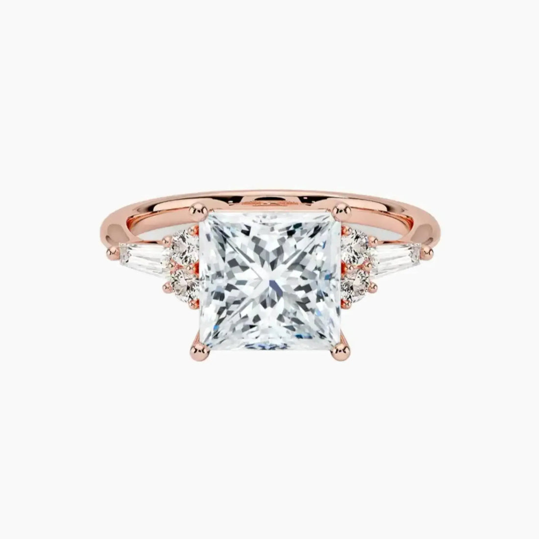 Jovana Princess Designer 2 Carat Lab Grown Diamond Engagement Ring in 14K White Gold