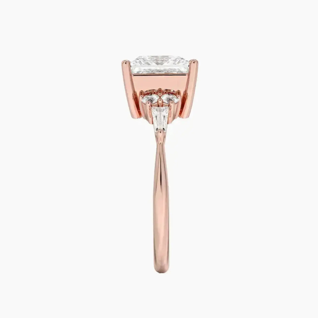 Jovana Princess Designer 3 Carat Lab Grown Diamond Engagement Ring in 14K Yellow Gold