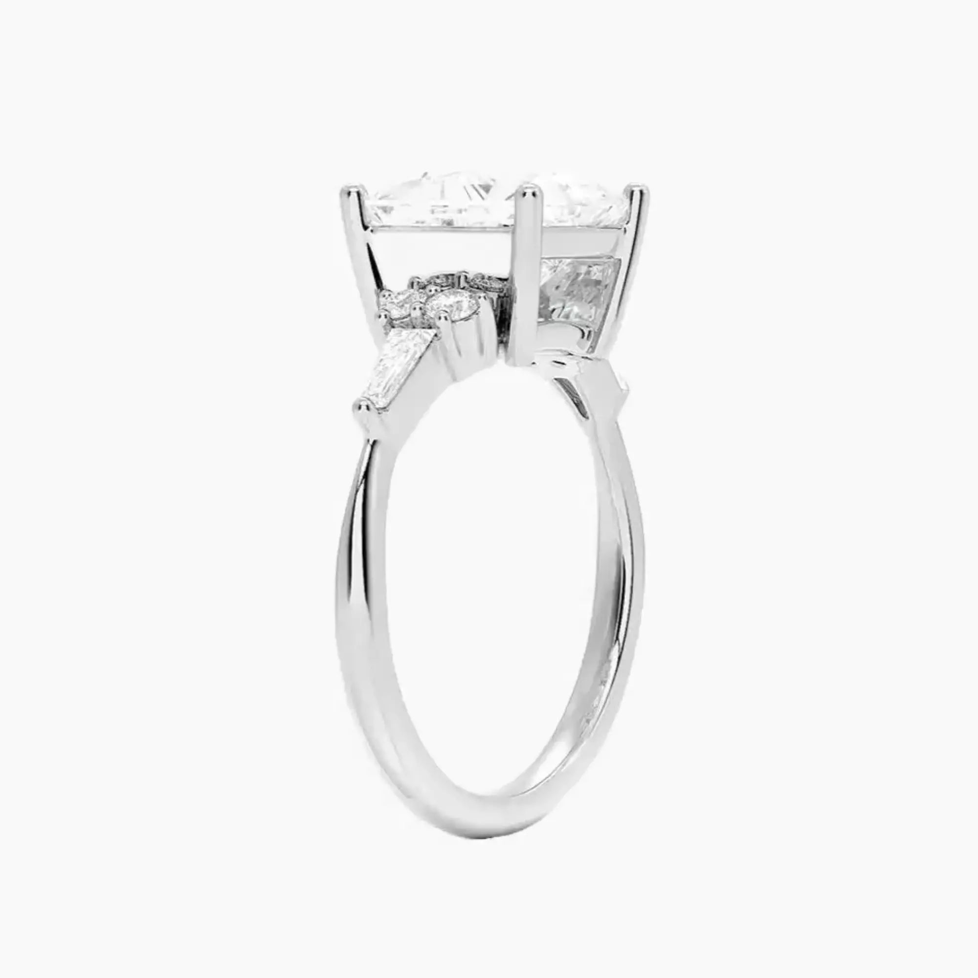 Jovana Princess Designer 3 Carat Lab Grown Diamond Engagement Ring in 14K Rose Gold