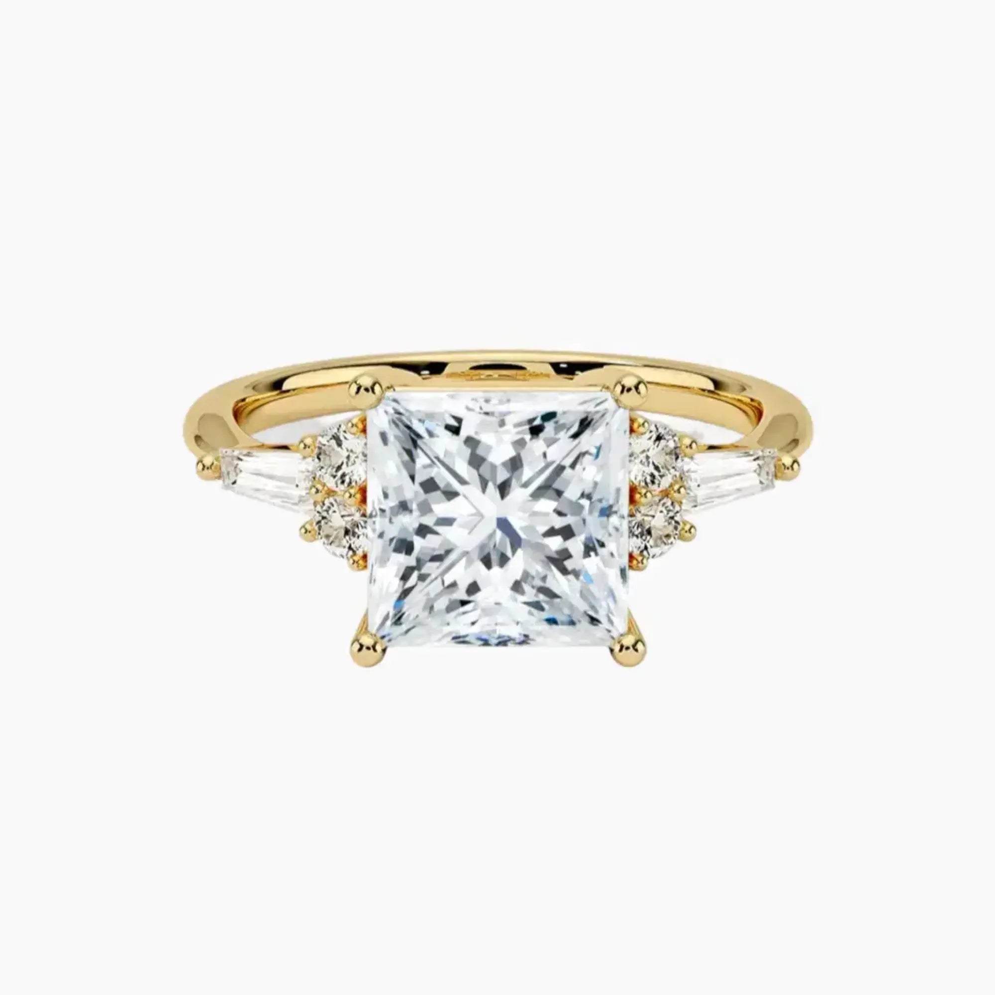 Jovana Princess Designer 1.5 Carat Lab Grown Diamond Engagement Ring in 18K White Gold