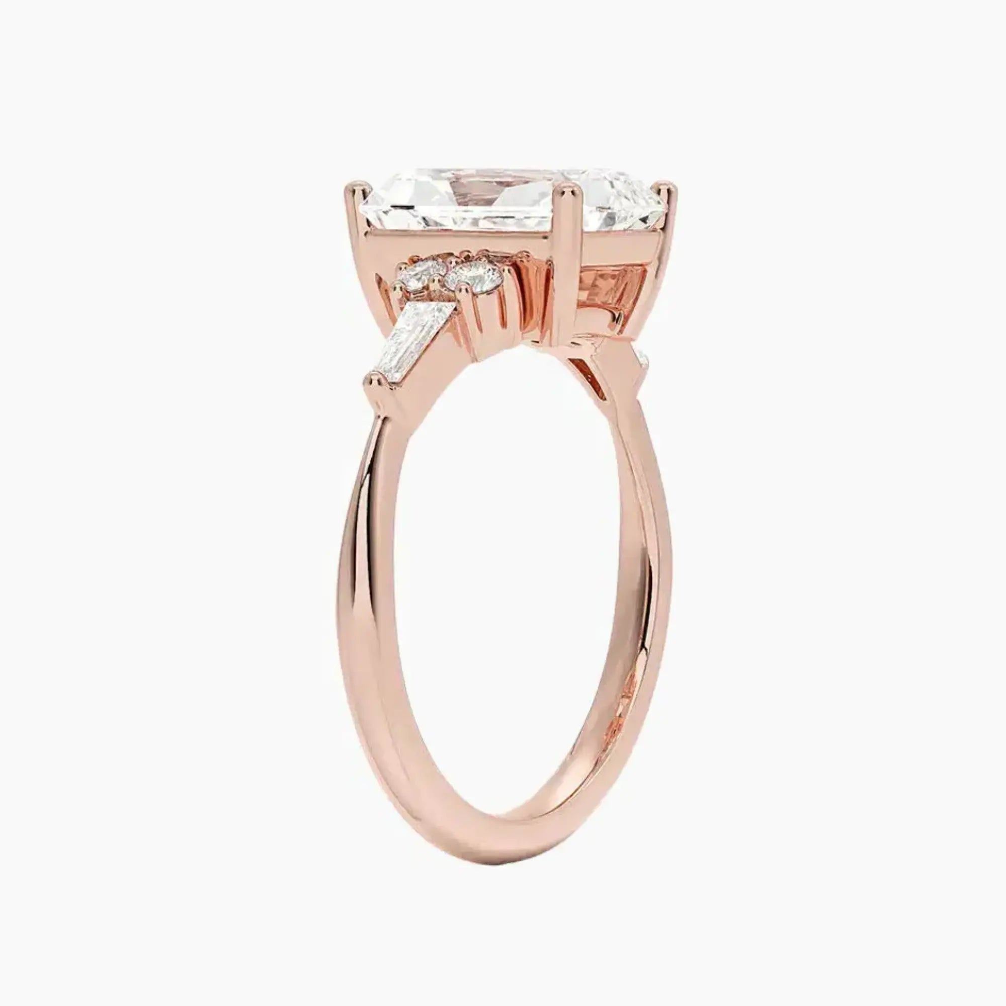 Jovana Radiant Designer 2 Carat Lab Grown Diamond Engagement Ring in 18K Yellow Gold