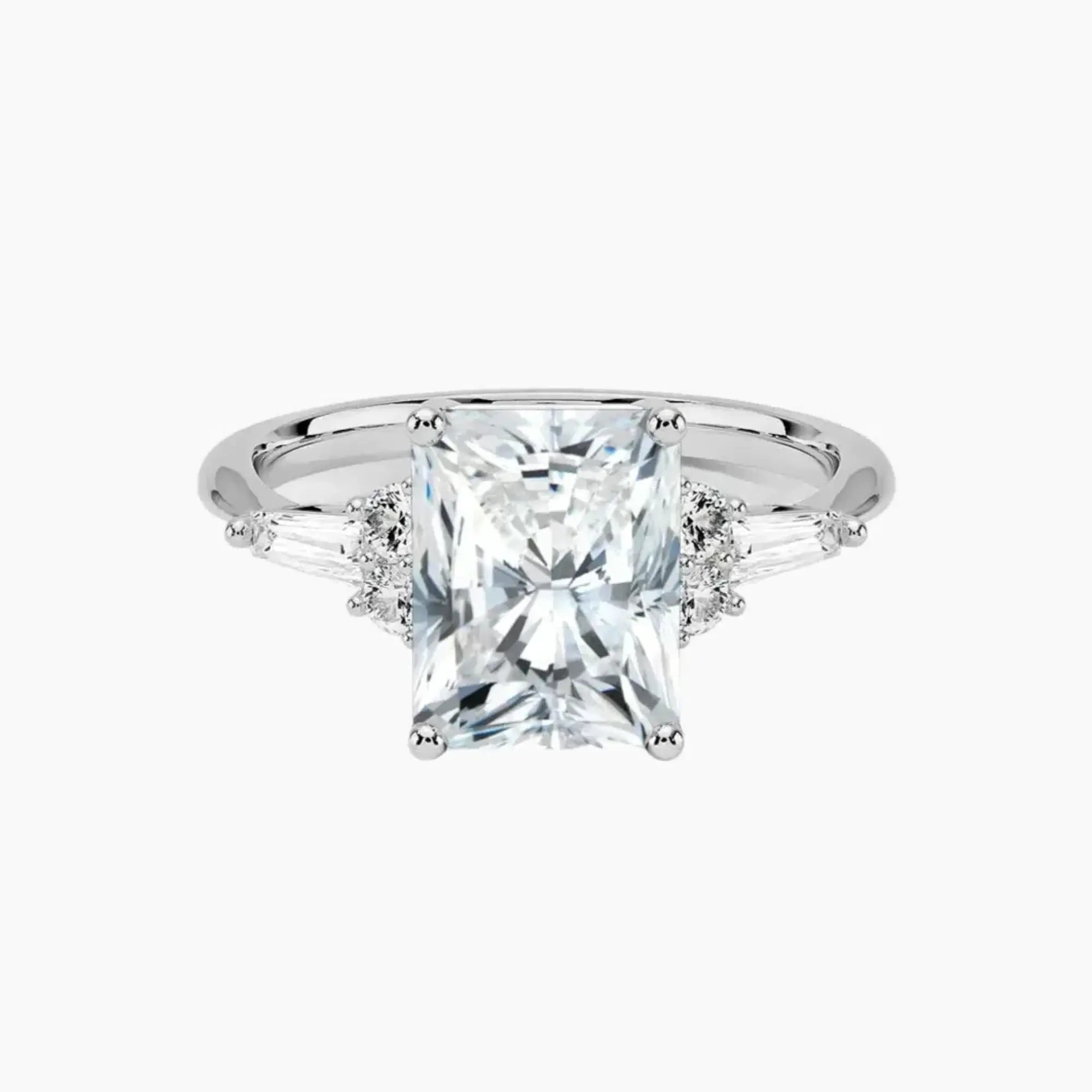 Jovana Radiant Designer 1 Carat Lab Grown Diamond Engagement Ring in 14K Rose Gold
