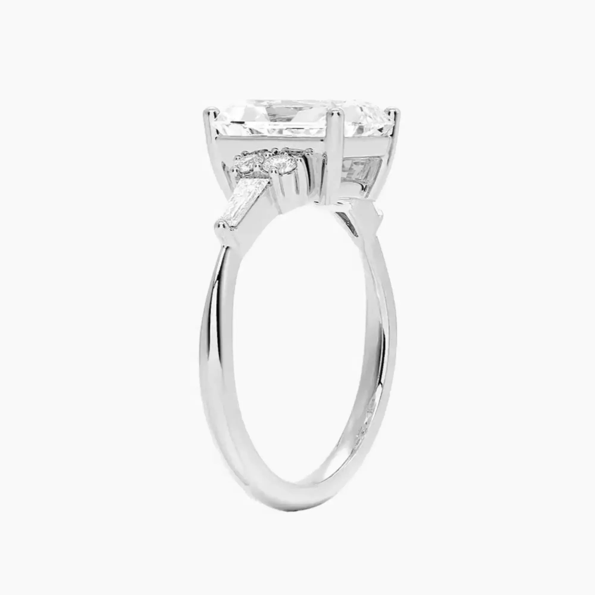 Jovana Radiant Designer 2 Carat Lab Grown Diamond Engagement Ring in 14K Rose Gold