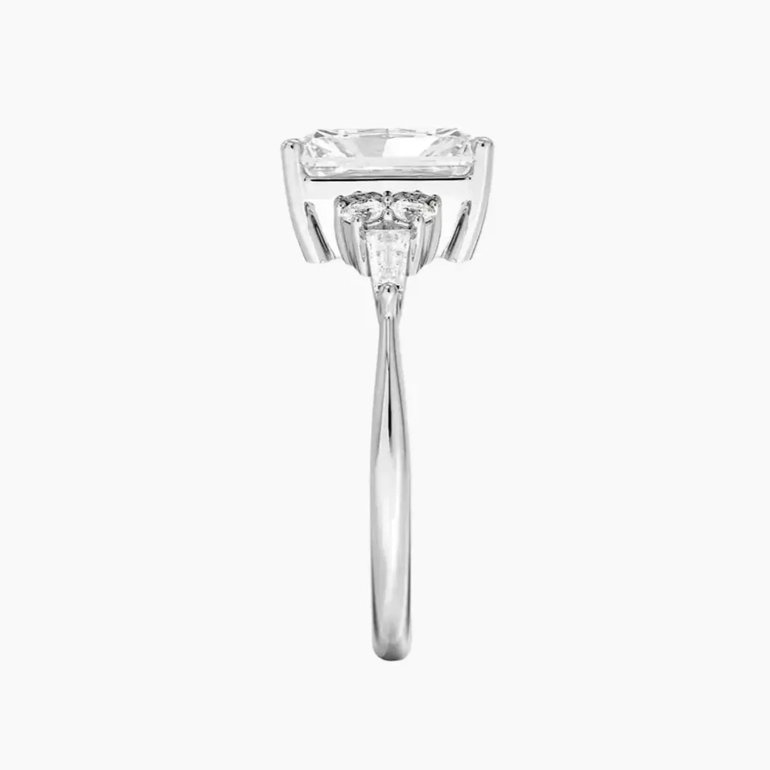 Jovana Radiant Designer 3 Carat Lab Grown Diamond Engagement Ring in 14K Yellow Gold
