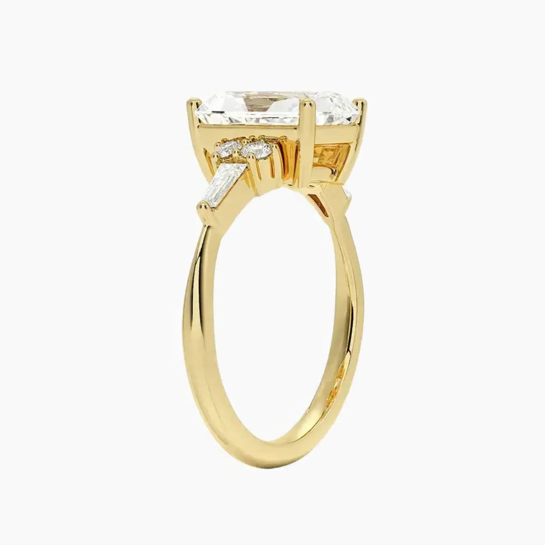 Jovana Radiant Designer 1.5 Carat Lab Grown Diamond Engagement Ring in 18K Rose Gold