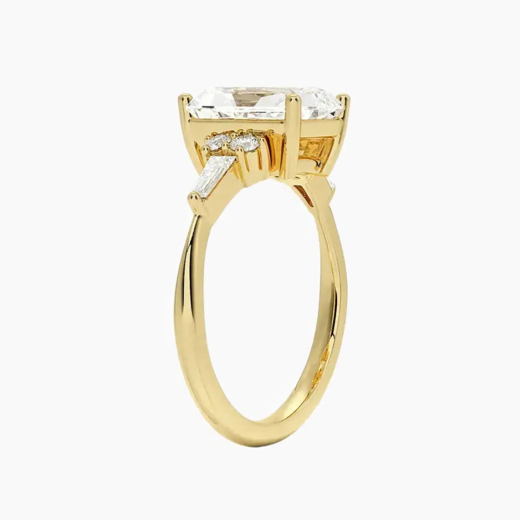 Jovana Radiant Designer Diamond Ring Setting in 14K Rose Gold