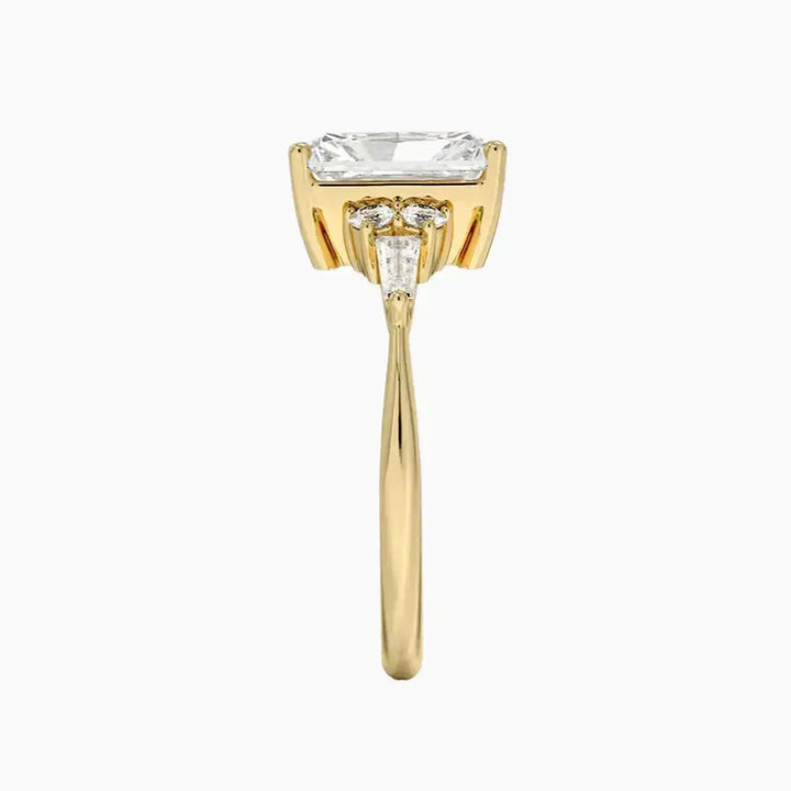 Jovana Radiant Designer 3 Carat Lab Grown Diamond Engagement Ring in 18K Rose Gold