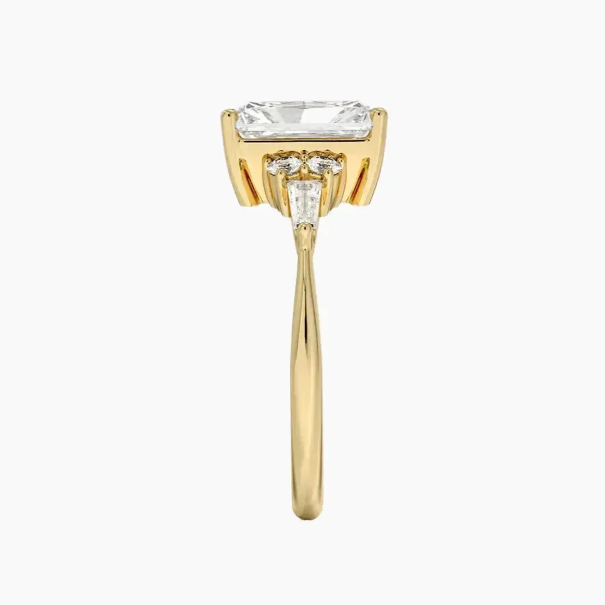 Jovana Radiant Designer Diamond Ring Setting in 14K Rose Gold