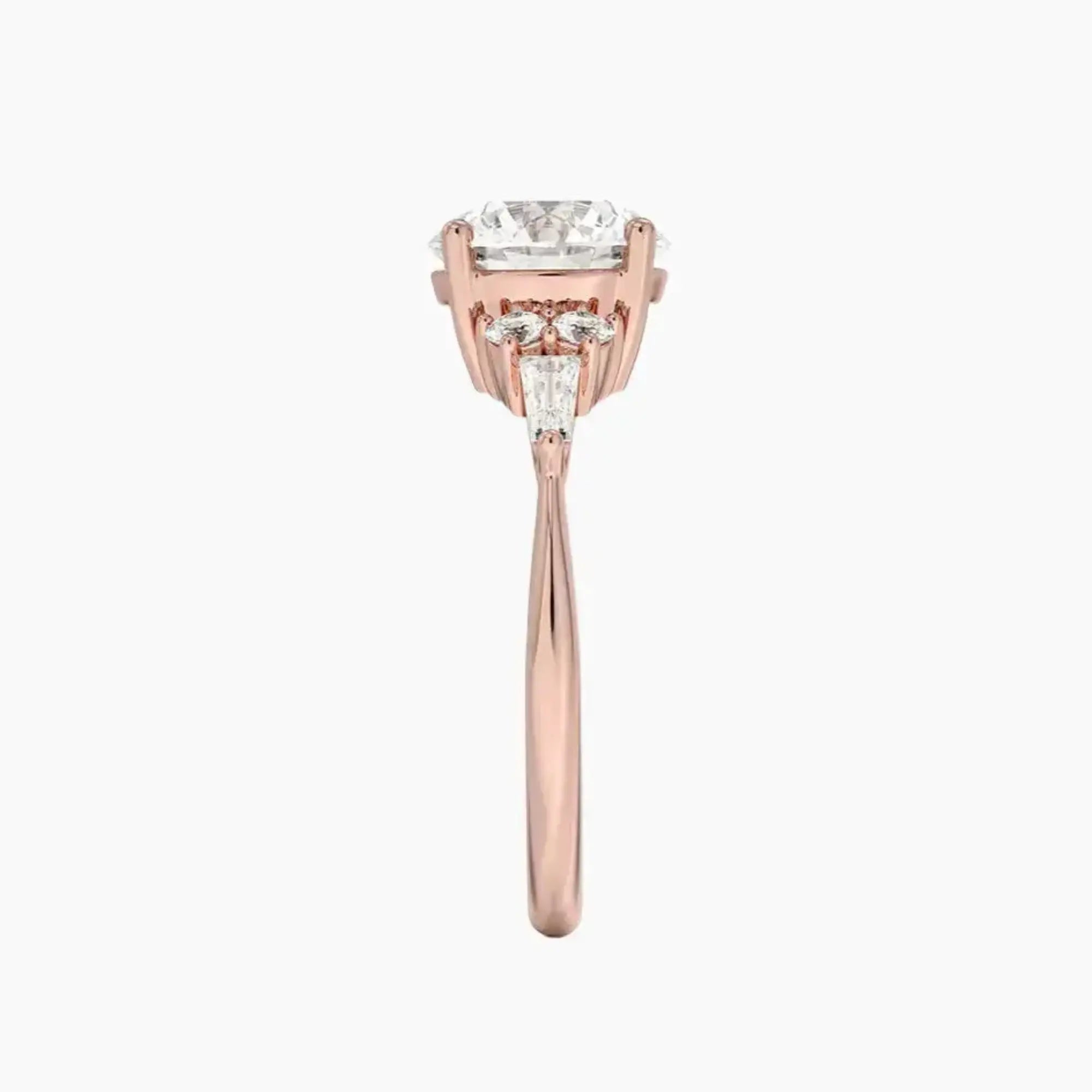 Jovana Round Designer 1.5 Carat Lab Grown Diamond Engagement Ring in 18K White Gold