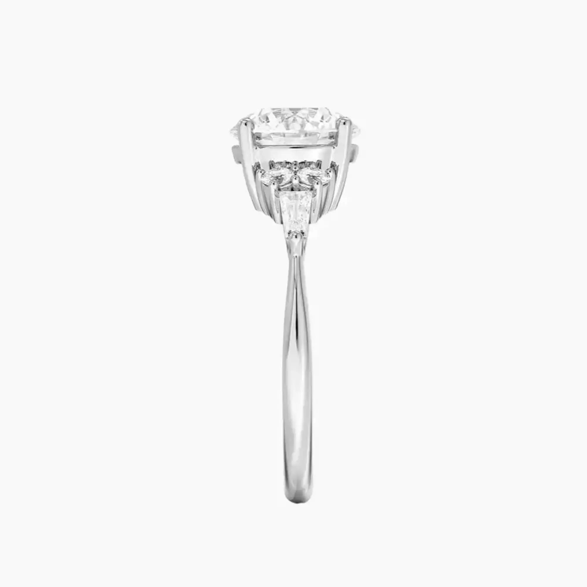 Jovana Round Designer 1 Carat Lab Grown Diamond Engagement Ring in 14K Yellow Gold