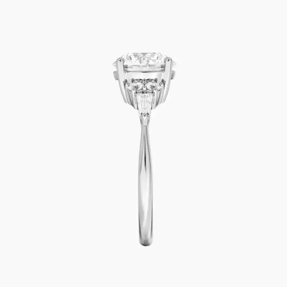Jovana Round Designer 2.5 Carat Lab Grown Diamond Engagement Ring in 18K Yellow Gold