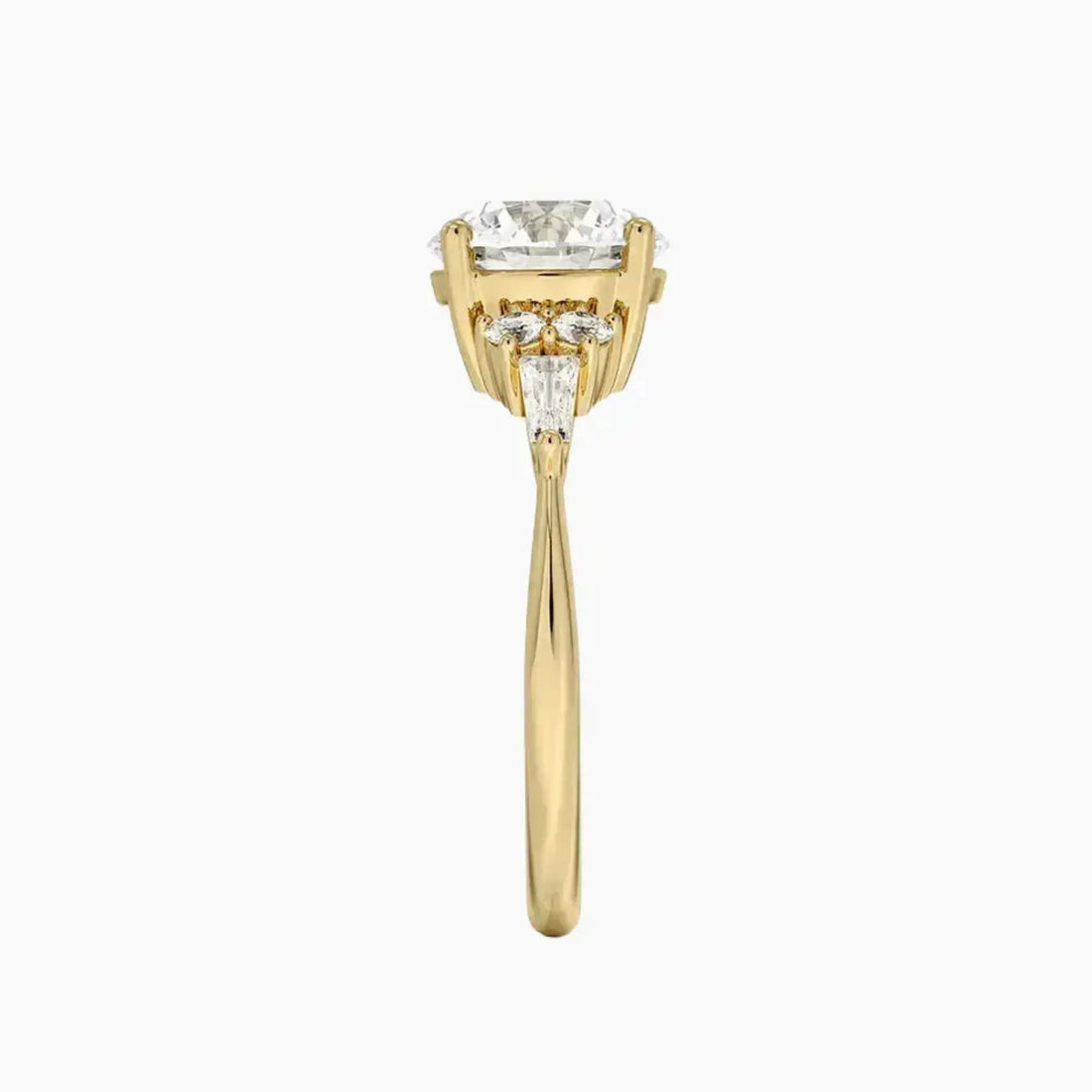 Jovana Round Designer 1.5 Carat Lab Grown Diamond Engagement Ring in 14K Rose Gold