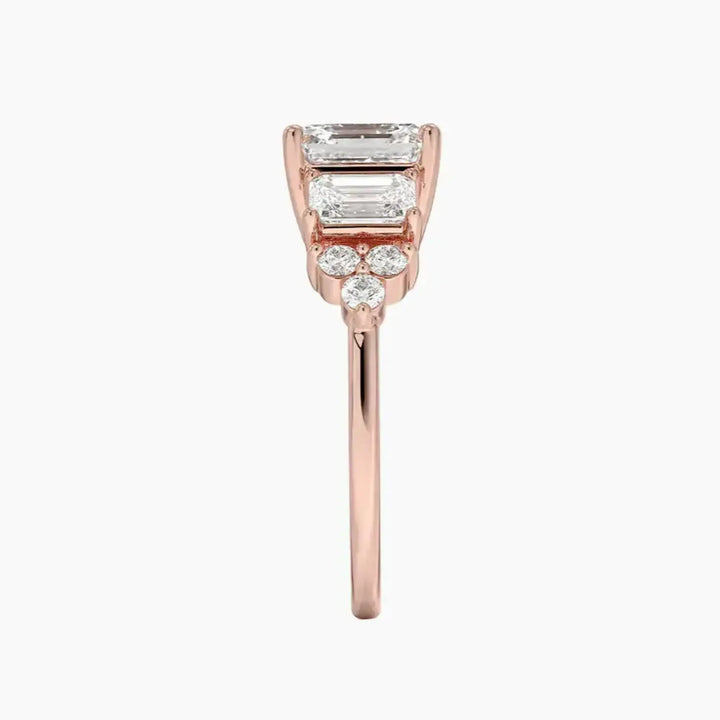 Kaiya Asscher Designer 1.5 Carat Lab Grown Diamond Engagement Ring in 14K Yellow Gold