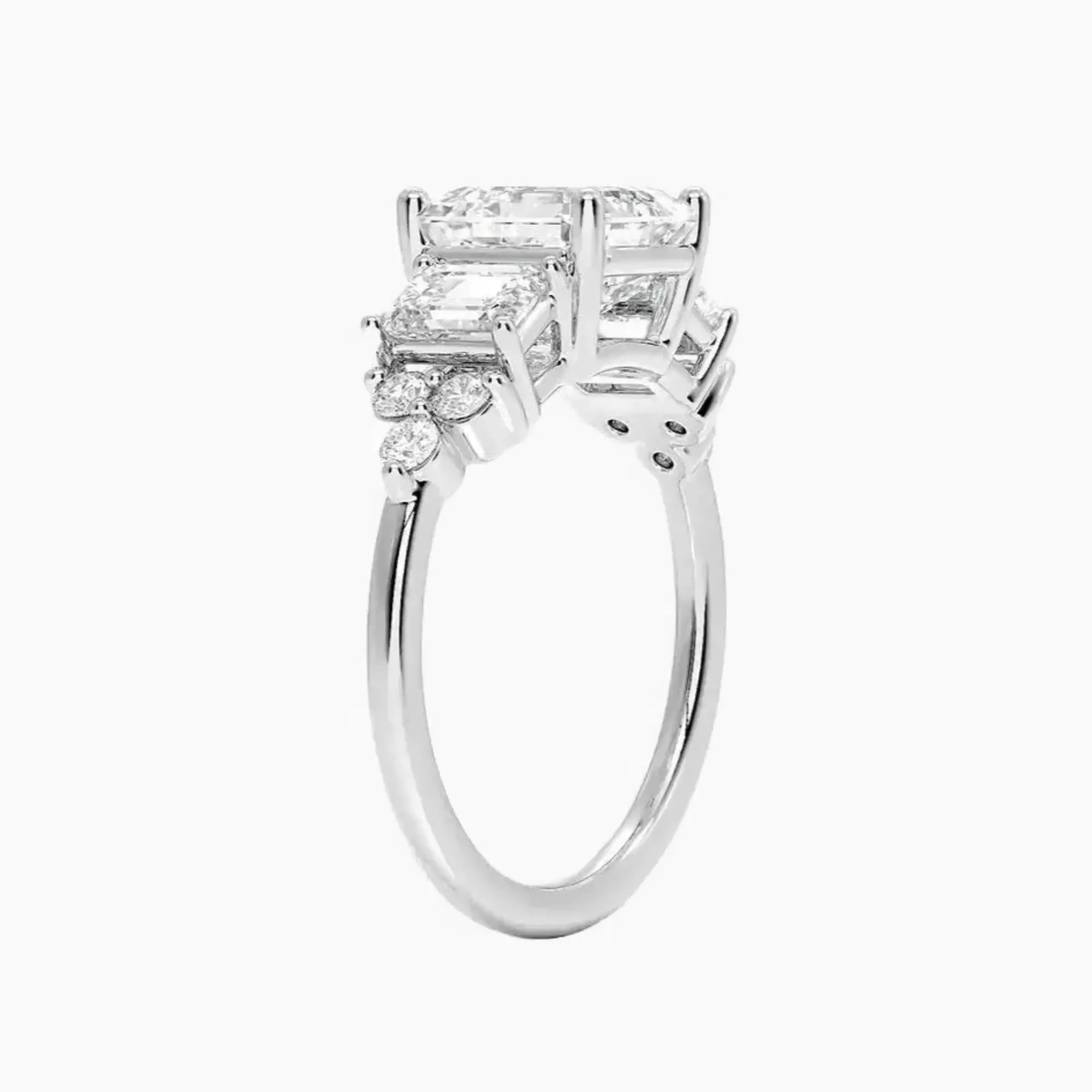 Kaiya Asscher Designer Diamond Ring Setting in 14K Yellow Gold