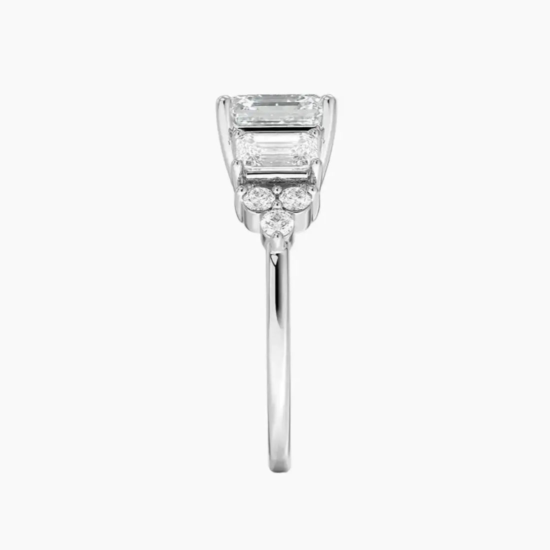 Kaiya Asscher Designer Diamond Ring Setting in 14K Rose Gold