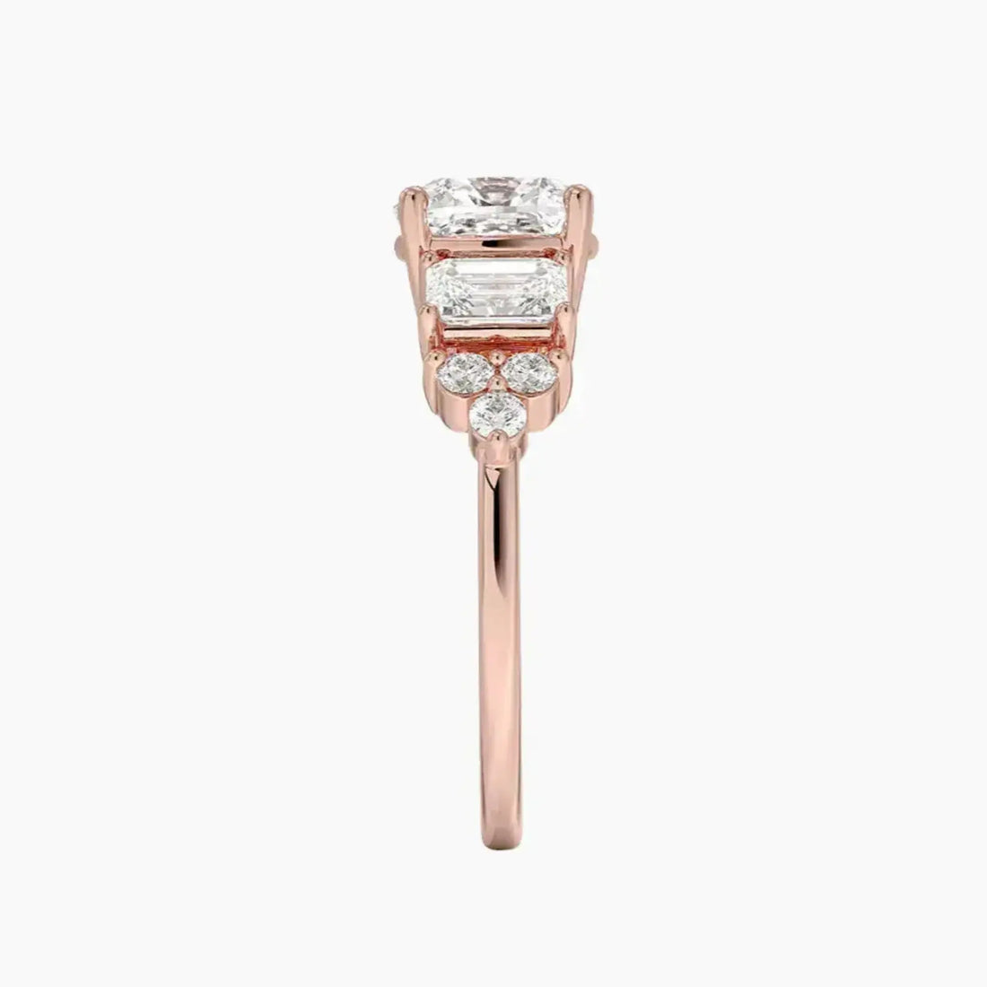 Kaiya Cushion Designer 1 Carat Lab Grown Diamond Engagement Ring in 14K White Gold