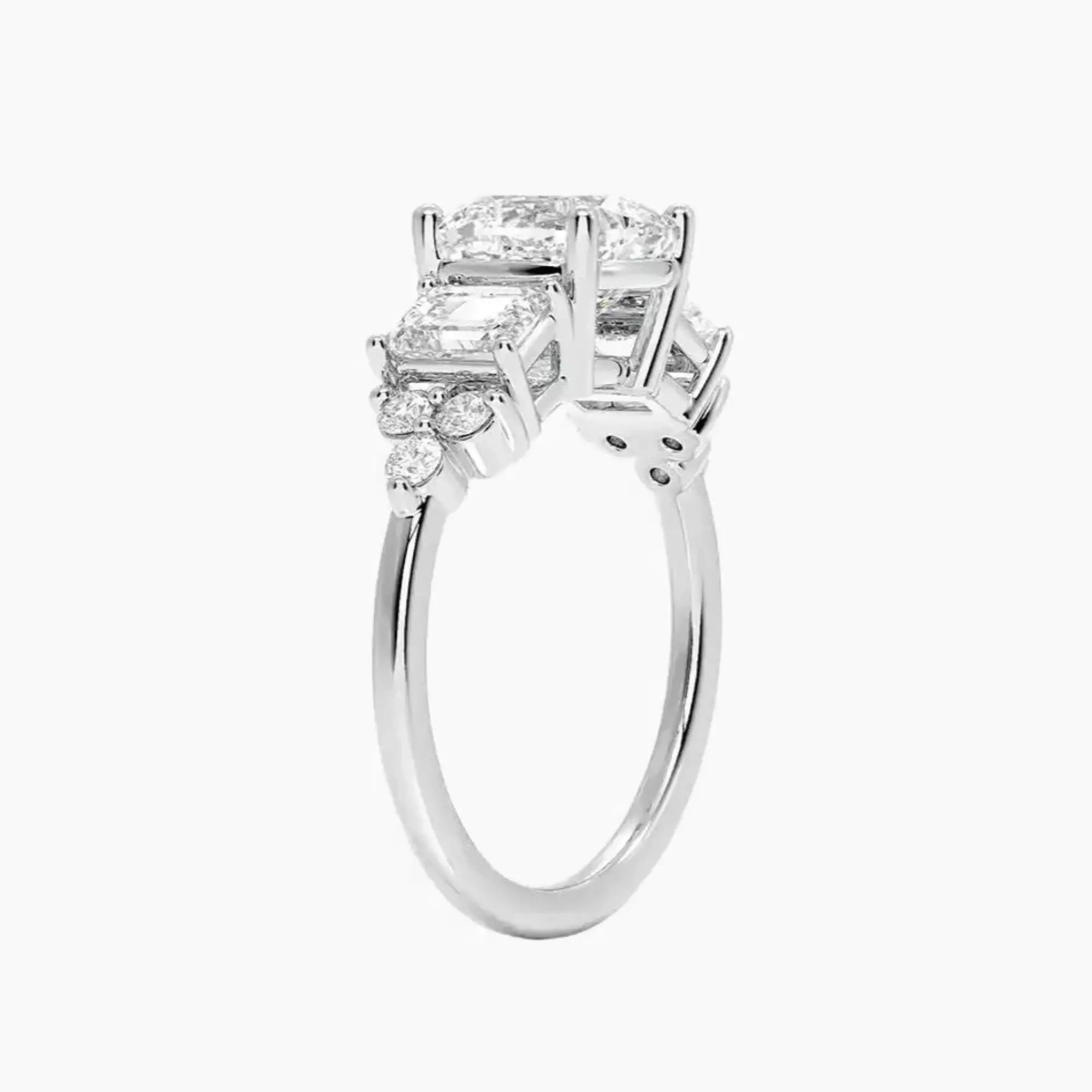 Kaiya Cushion Designer Diamond Ring Setting in 18K Yellow Gold
