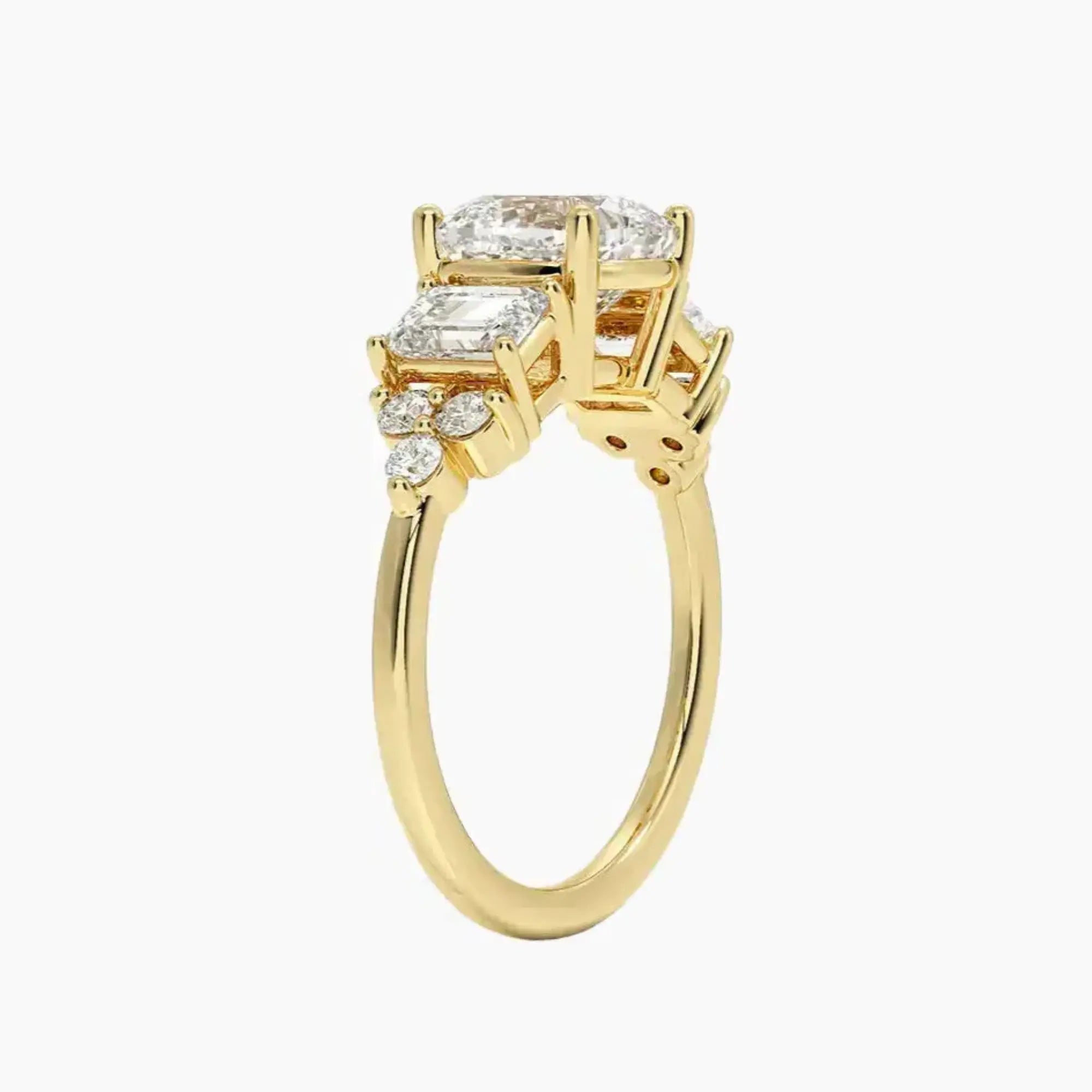 Kaiya Cushion Designer 1 Carat Lab Grown Diamond Engagement Ring in 14K Rose Gold