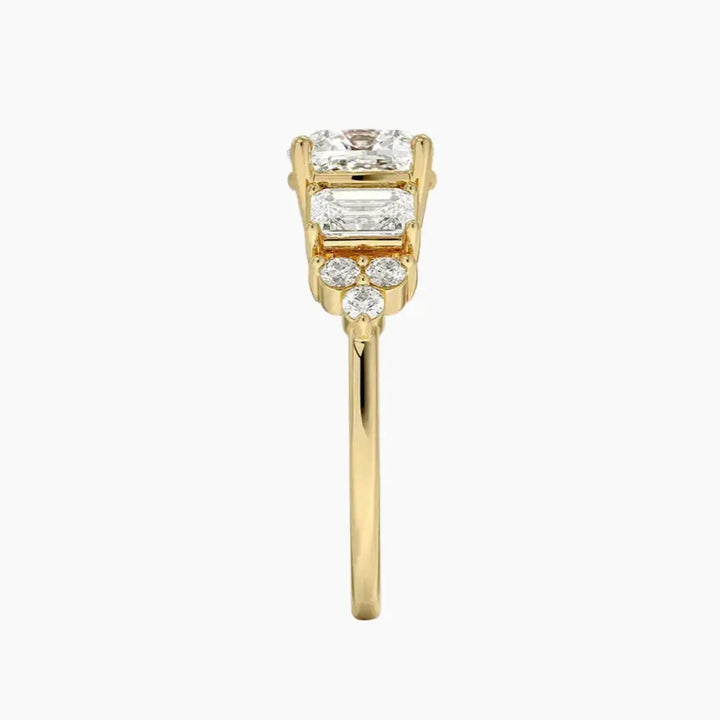Kaiya Cushion Designer 1.5 Carat Lab Grown Diamond Engagement Ring in 14K Rose Gold