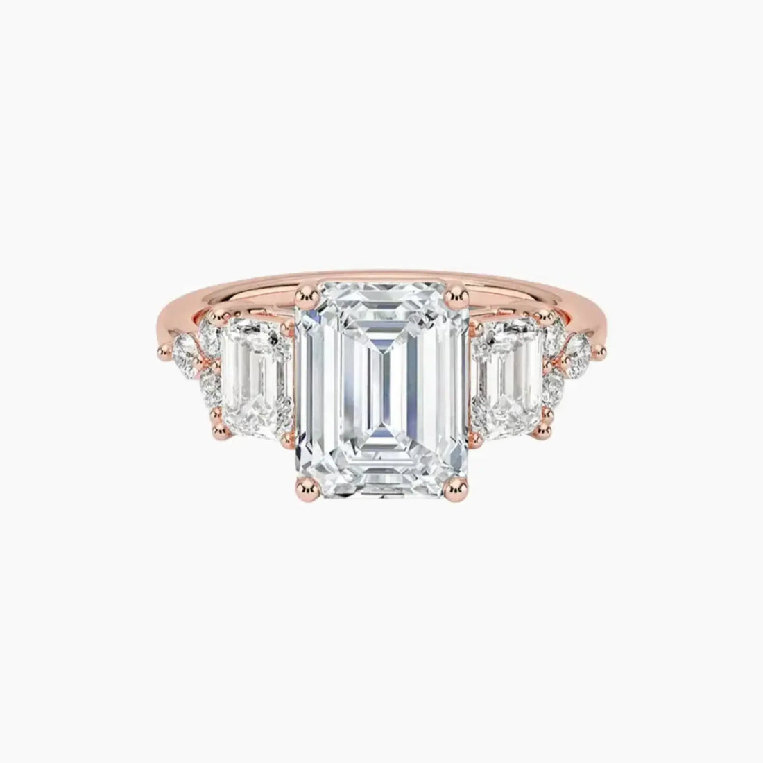 Kaiya Emerald Designer Diamond Ring Setting in 18K Yellow Gold