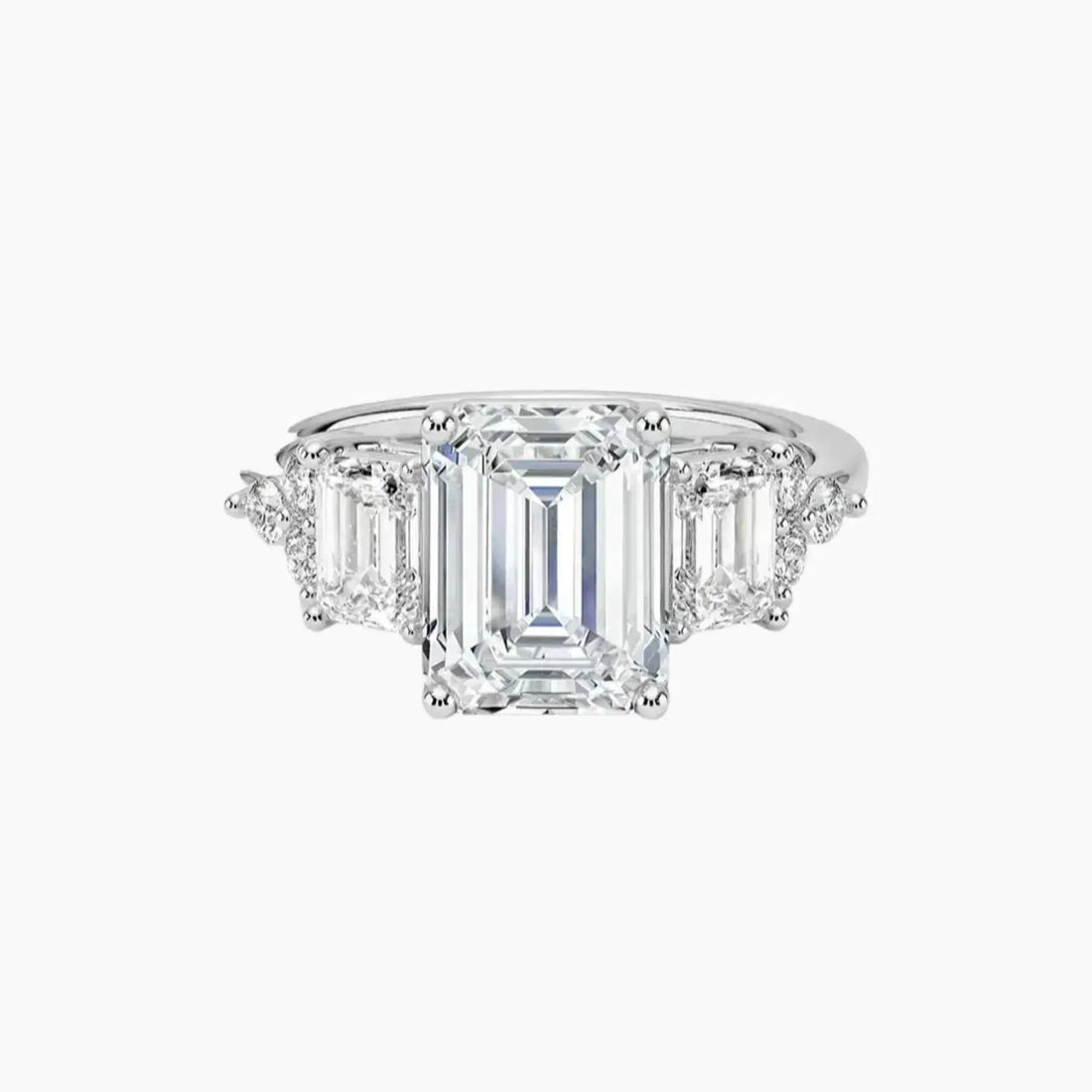 Kaiya Emerald Designer Diamond Ring Setting in 18K Yellow Gold