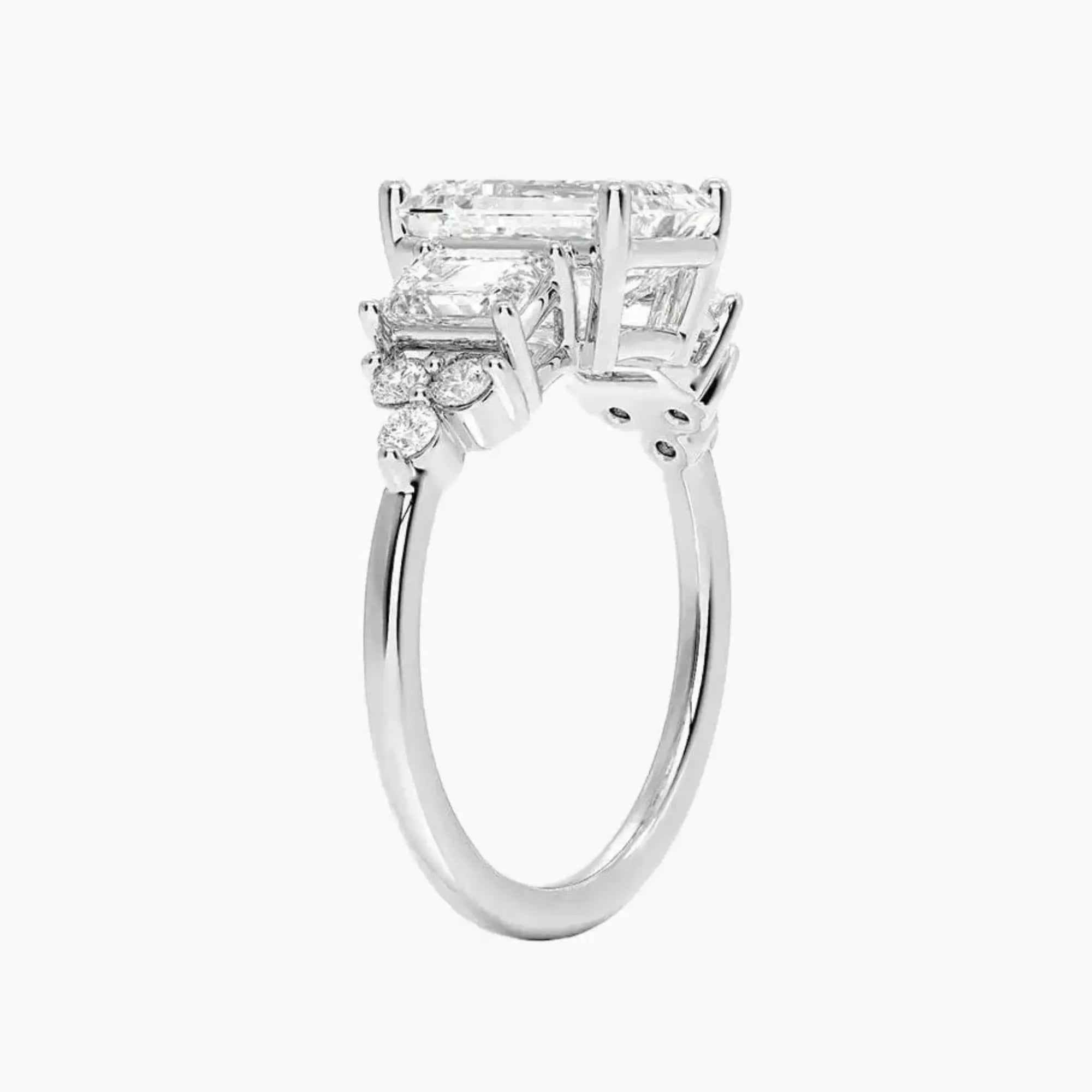 Kaiya Emerald Designer Diamond Ring Setting in 14K Yellow Gold