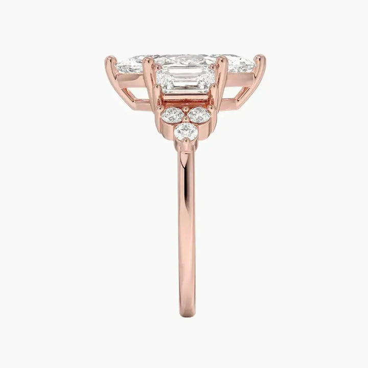 Kaiya Marquise Designer 3 Carat Lab Grown Diamond Engagement Ring in 18K White Gold