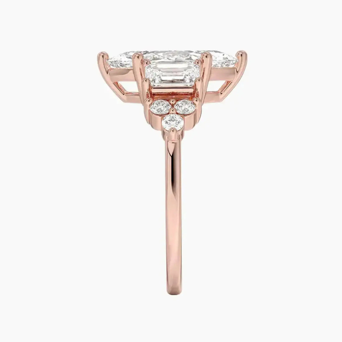 Kaiya Marquise Designer 3 Carat Lab Grown Diamond Engagement Ring in 18K Yellow Gold