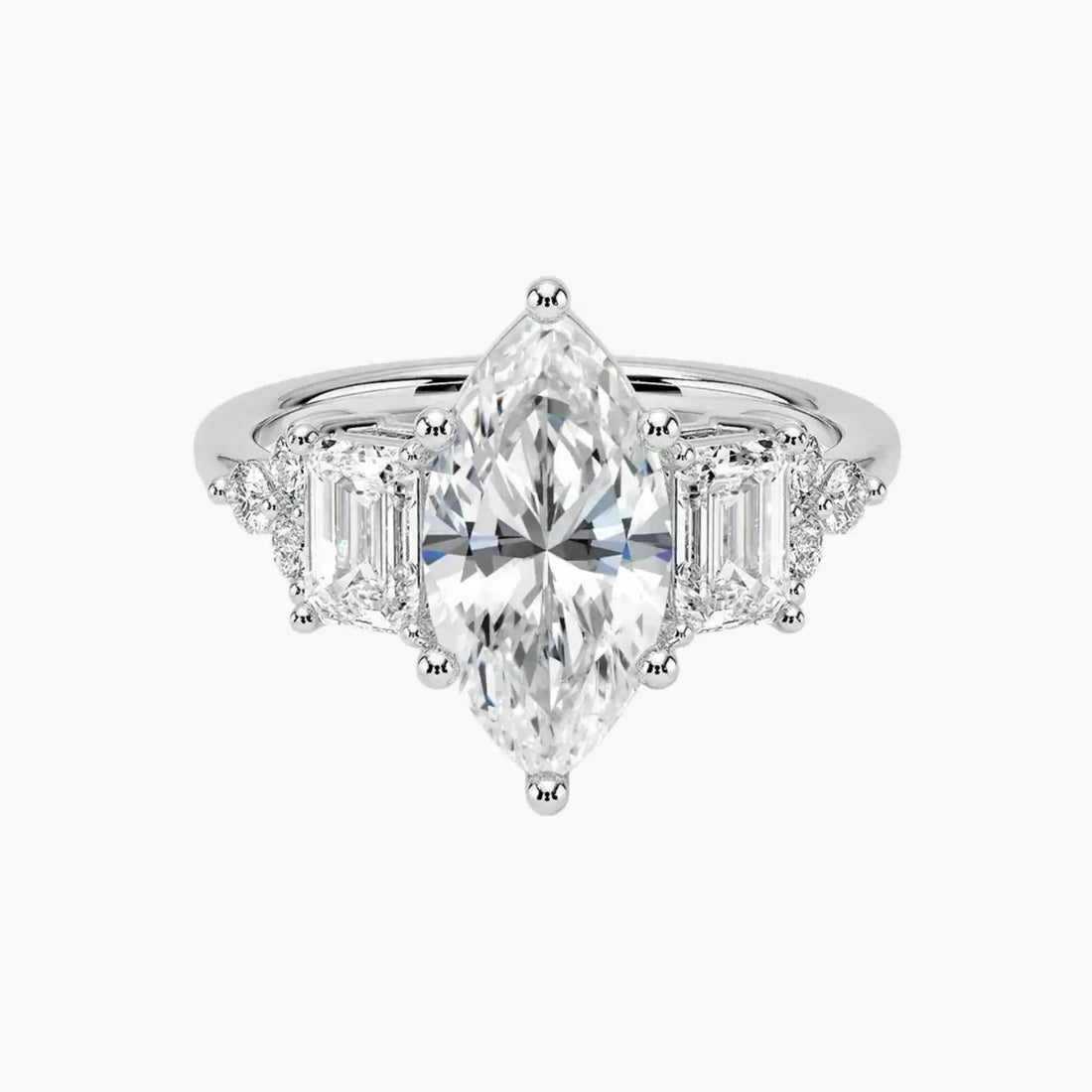Kaiya Marquise Designer 2 Carat Lab Grown Diamond Engagement Ring in 14K Rose Gold